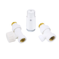 Комплект термостатичний GZ1/2 x GW1/2, білий, прямий з головкою MINI M30x1,5