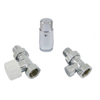 Комплект термостатичний GZ1/2 x GW1/2, хром, прямий з головкою MINI M30x1,5