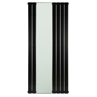 Дизайнерський вертикальний радіатор з дзеркалом Mirror PE 1118/10 Чорний Мат RAL9005 М 99 