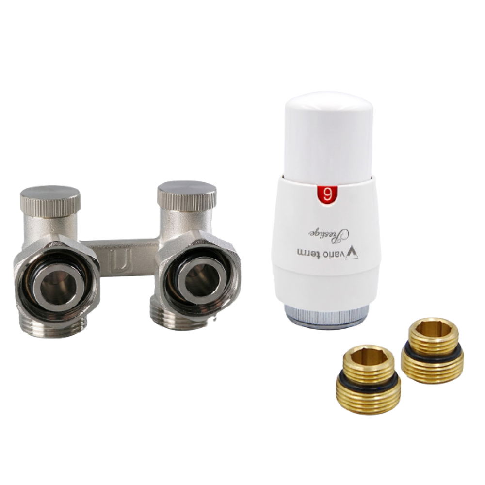 Комплект Standard тип V, термоголовка Prestige, кутовий with nipples PRNYGS0206C/FK 