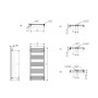 Terma Fiona 1380x500 White mat ( RAL 9016 M )