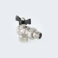Кран кульовий посилений VALTEC PERFECT кутовий з напівзгоном VT.328 вн.-зовн.