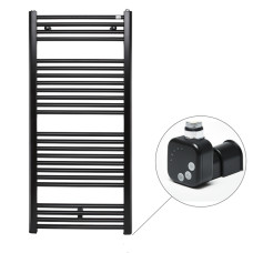 Електричний рушниковисушувач Zehnder Virando 1226 x 500 мм з теном HEС, чорний