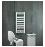 Електричний рушниковисушувач Zehnder Aura 500 x 1217, білий з білим Теном