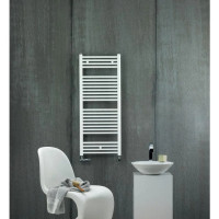 Електричний рушниковисушувач Zehnder Aura 500 x 1217, білий з білим Теном