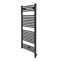 Електричний рушниковисушувач Zehnder Virando 500 x 1226, чорний матовий з чорним ТЕНом hots