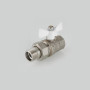 Кран кульовий VALTEC BASE з полусгоном VT.227.NW біла ручка
