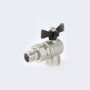Кран шаровой усиленный VALTEC PERFECT угловой с полусгоном VT.328 вн.-наруж.