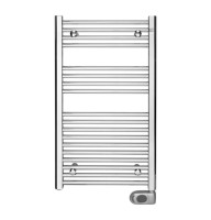 Електричний рушниковисушувач Zehnder Aura 500 x 906, хром з програмованим ТЕНом