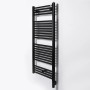Електричний рушниковисушувач Zehnder Virando 500 x 1226, чорний матовий з чорним ТЕНом hots