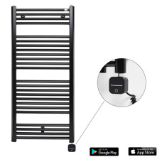 Електричний рушниковисушувач Zehnder Virando 1226 x 500 мм з теном NEX, чорний
