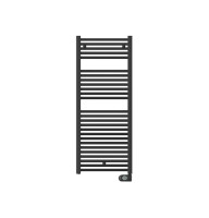 Електрична рушникосушка Zehnder Aura 786×400 з ТЕНом MUSA Eco, чорний мат — 300 Вт (арт. PBEBZ-080-40/MQ-SC)