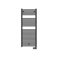 Електрична рушникосушка Zehnder Aura 786×400 з ТЕНом MUSA Eco, чорний мат — 300 Вт (арт. PBEBZ-080-40/MQ-SC)