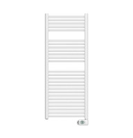 Електрична рушникосушка Zehnder Aura 1226×500 з ТЕНом MUSA Eco, білий (RAL 9016), 750 Вт (арт. PBEZ-120-50/MQ-SC)
