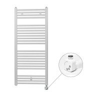 Zehnder Virando 1226×500 — електрична рушникосушка з ТЕНом HEC 1.0, біла, 600 Вт (AB-120-050-9016-HEC-HID)