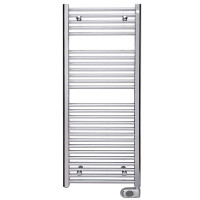 Електрична рушникосушка Zehnder Aura 1226×500 — хром, з вбудованим ТЕНом MUSA Eco 300 Вт (PBECZ-120-50/MQ-SC)
