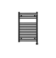 Електрична рушникосушка Zehnder Aura 775×500 — чорний мат, з ТЕНом HEC 1.0, 300 Вт (PBEBZ-080-050-HEC-HID)