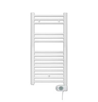 Електрична рушникосушка Zehnder Aura 786×400 — чорний мат, з вбудованим ТЕНом MUSA Eco 300 Вт (арт. PBEBZ-080-40/MQ-SC)