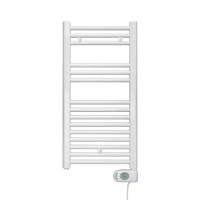 Електрична рушникосушка Zehnder Aura 786×400 — чорний мат, з вбудованим ТЕНом MUSA Eco 300 Вт (арт. PBEBZ-080-40/MQ-SC)