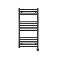 Електрична рушникосушка Zehnder T100 1000×500 з ТЕНом NEX HOME, чорна, 600 Вт (PUKB-100-050-9205-NEX-HID).